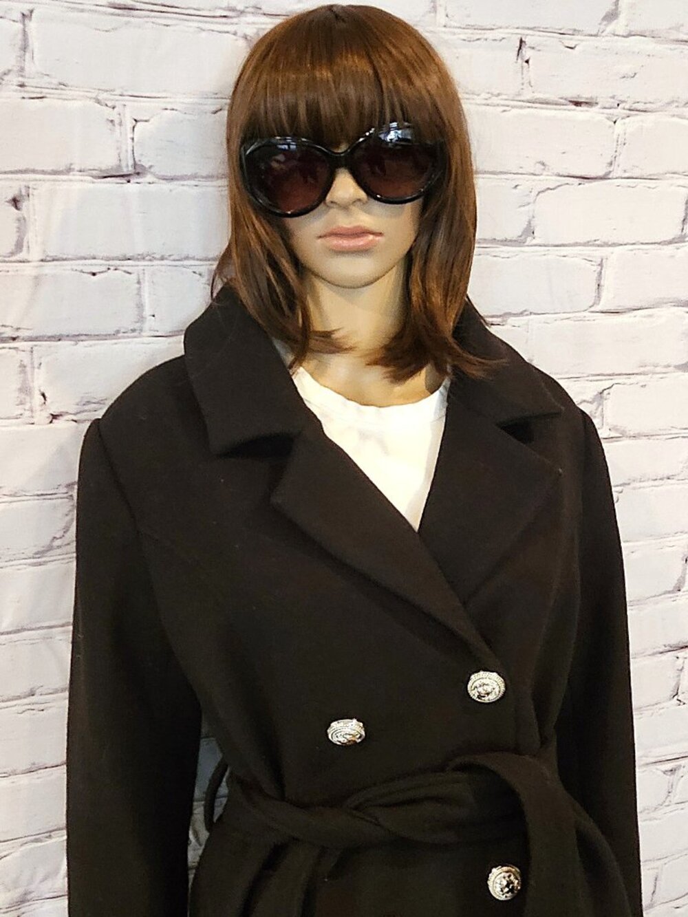 LAURA - Double-Breasted Wool-Blend Coat - Picture 9 of 13